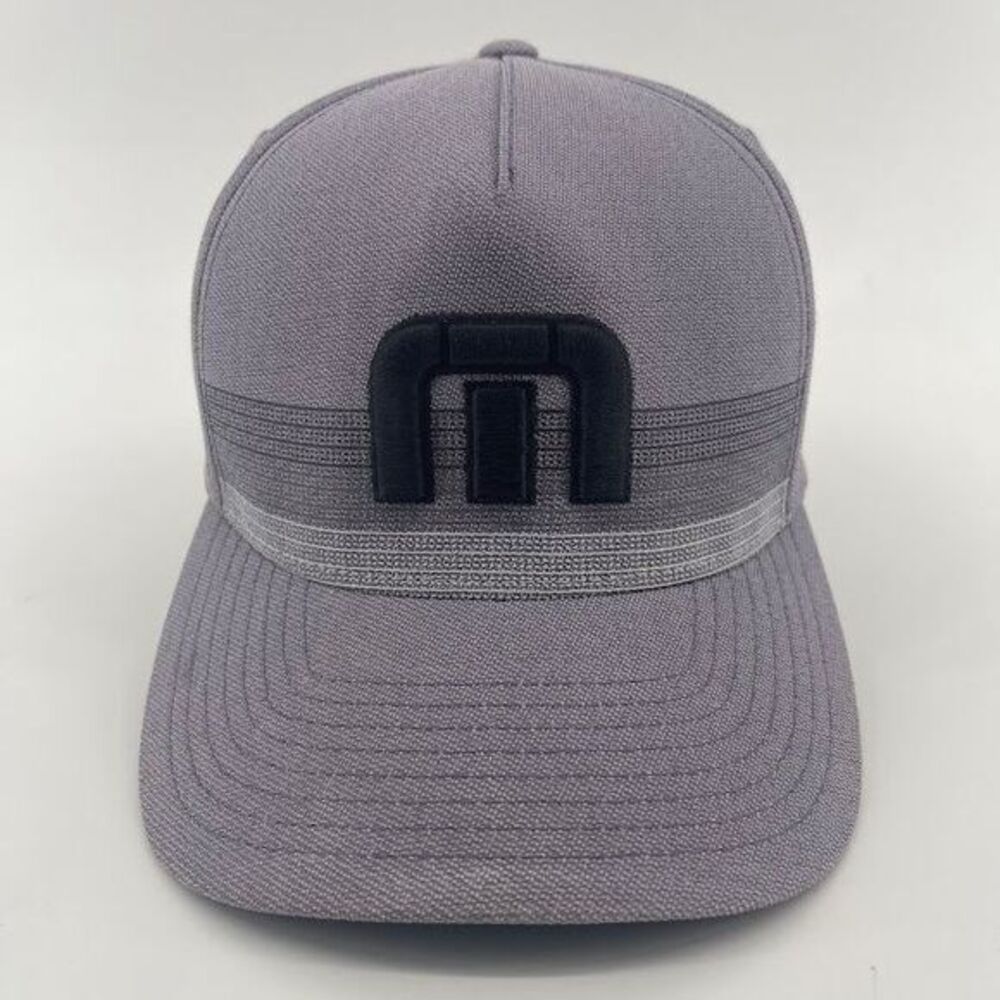Travis Mathew Tech Baseball Cap Gray with Black Logo Structured‎ Snapback